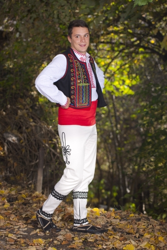 Traditional folk costume from the Northern region of Bulgaria